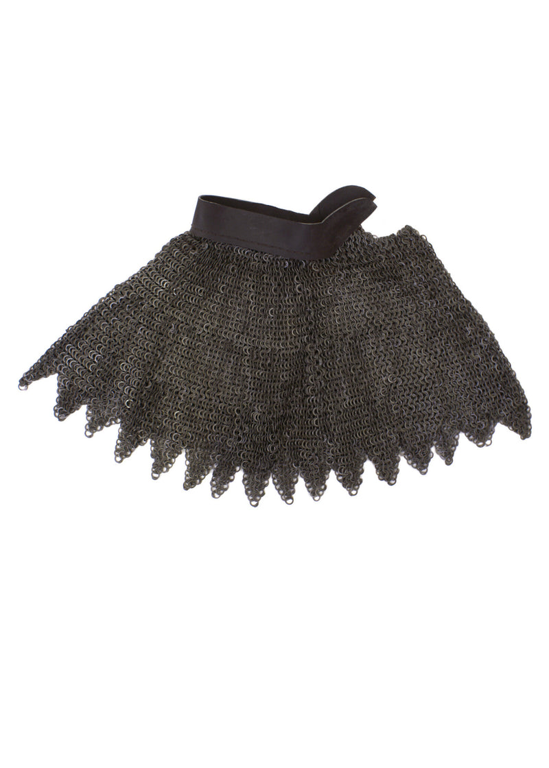 Camail, camail d'armure, non traité, anneaux plats - rivets ronds, 8 mm