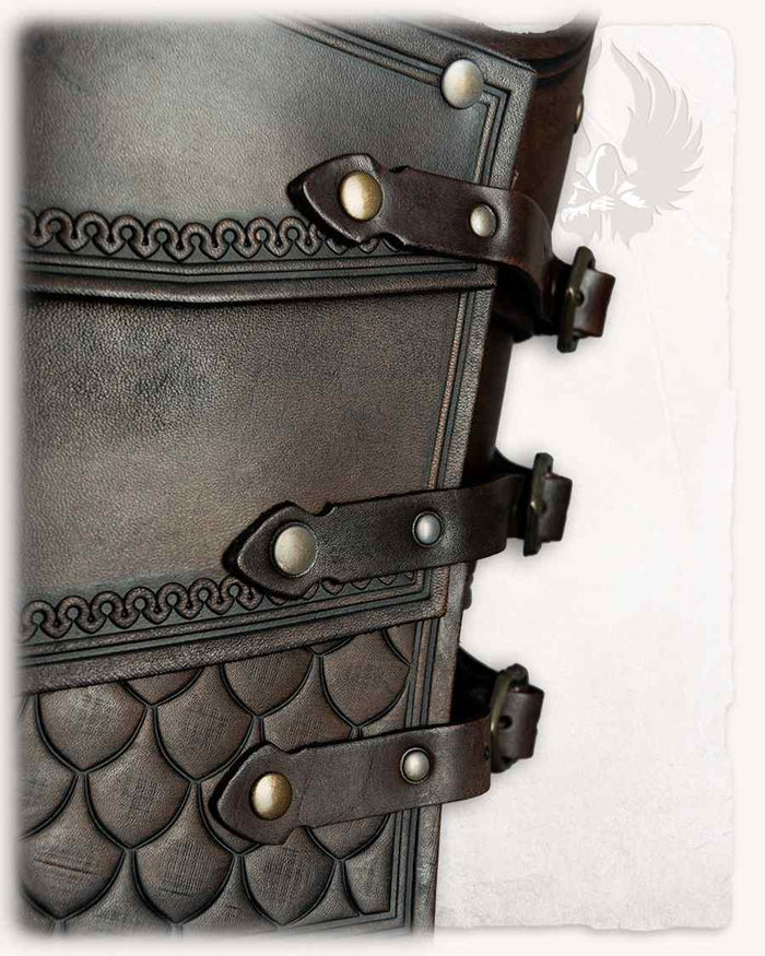 Leather cuirass Gawain, brown