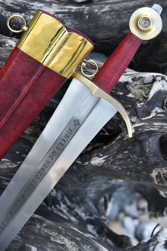 Philip IV sword with scabbard, 14th century, semi-sharp