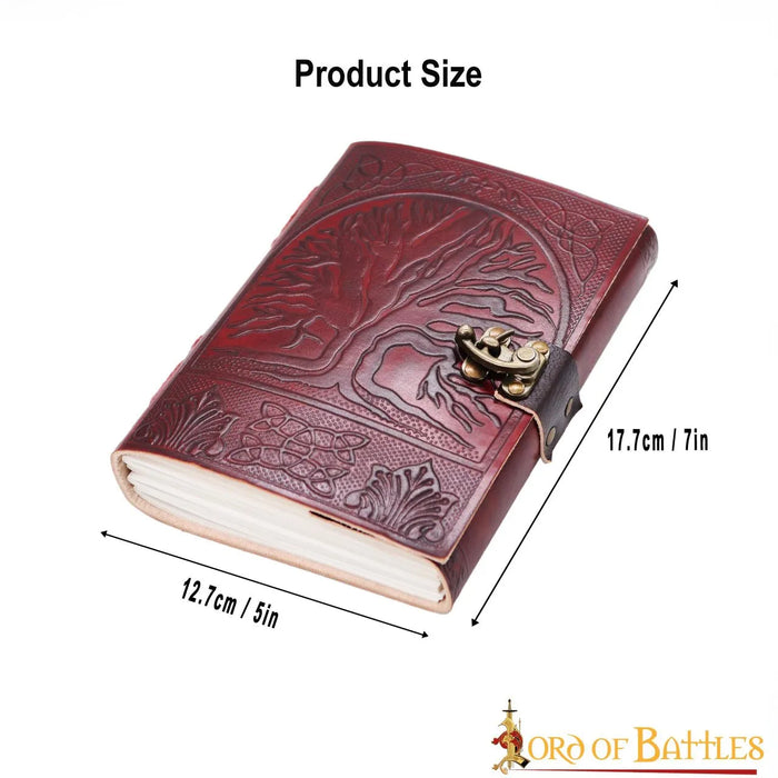 Leather book Yggdrasil with lock