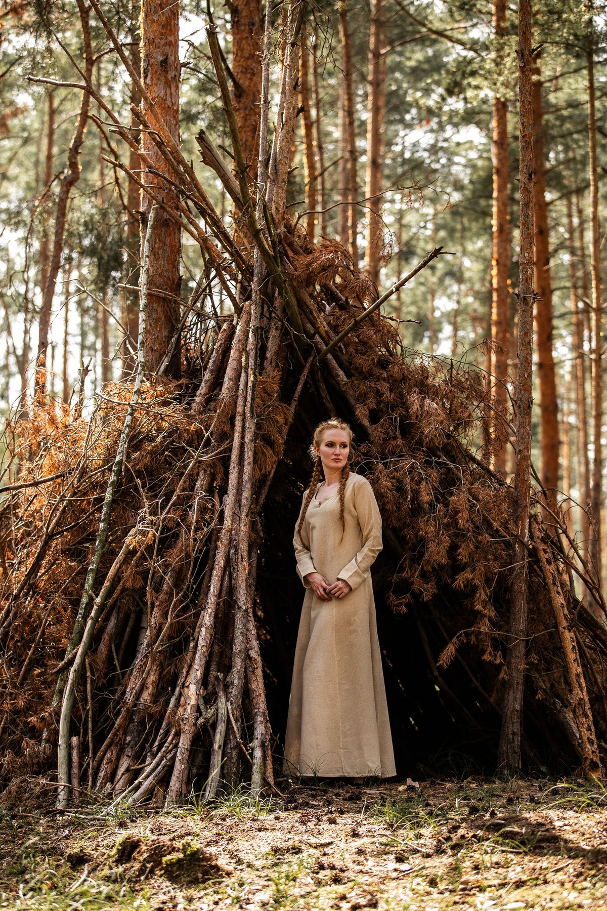 Viking dress Lina, natural