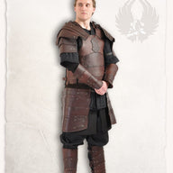 Albrecht leather bracers, forearm guards, brown
