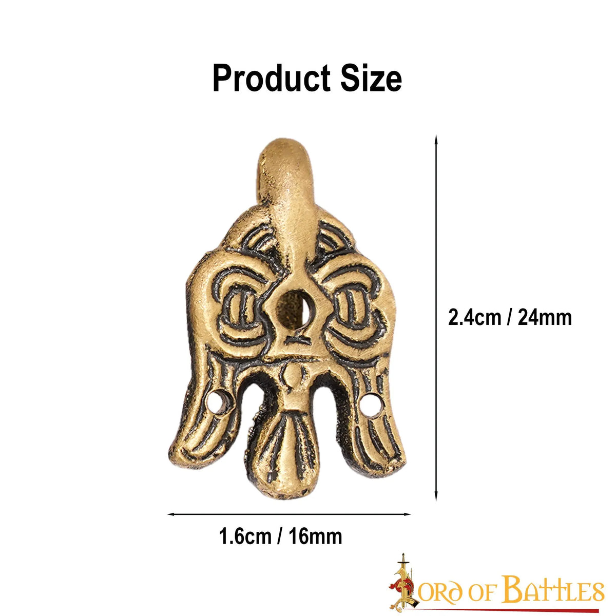 Hooks for leg wraps Birka, brass