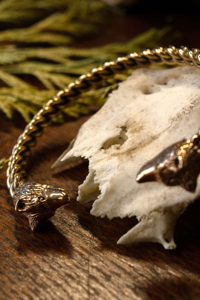 Bracelet with wolf heads, bronze