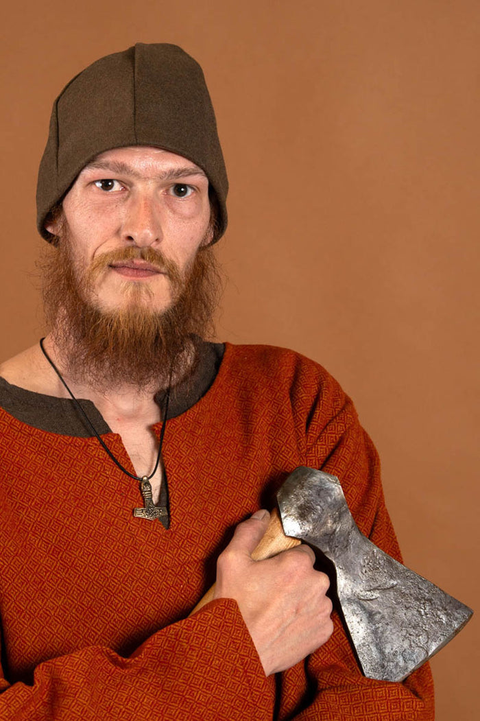 Viking cap, Birka, 100% wool, brown