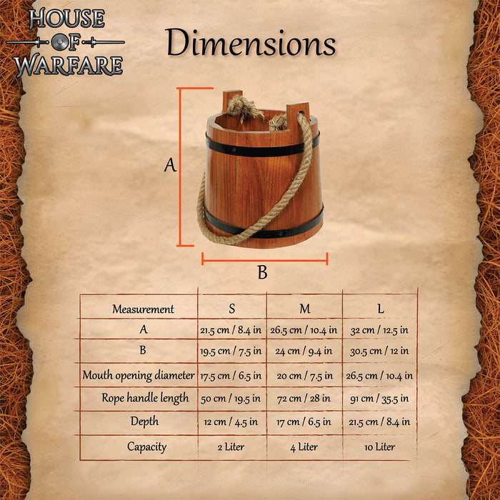 Medieval wooden bucket