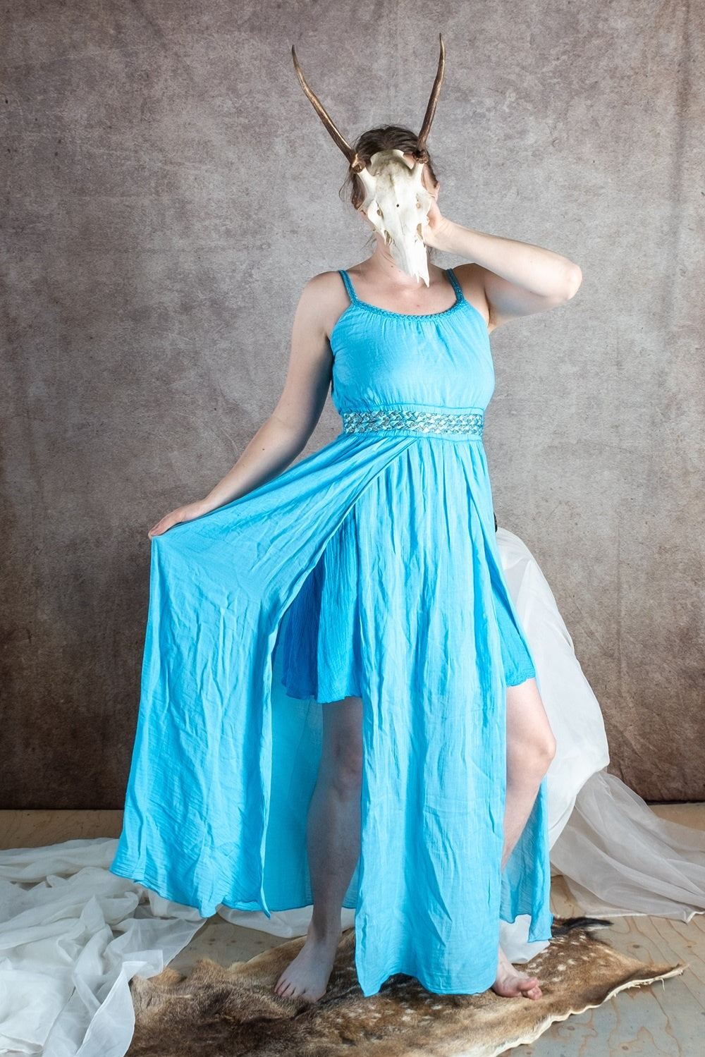 Goddess dress Thetis, turquoise