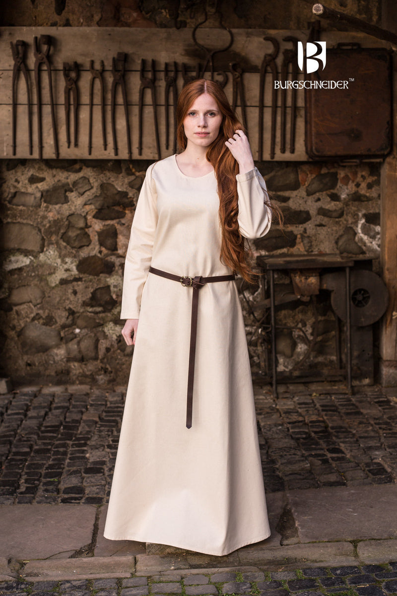 Średniowieczna suknia Freya, naturalna