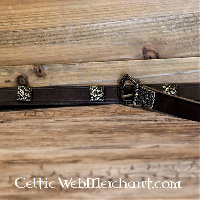 Birka belt deluxe, brown, brass, 165 cm, brown