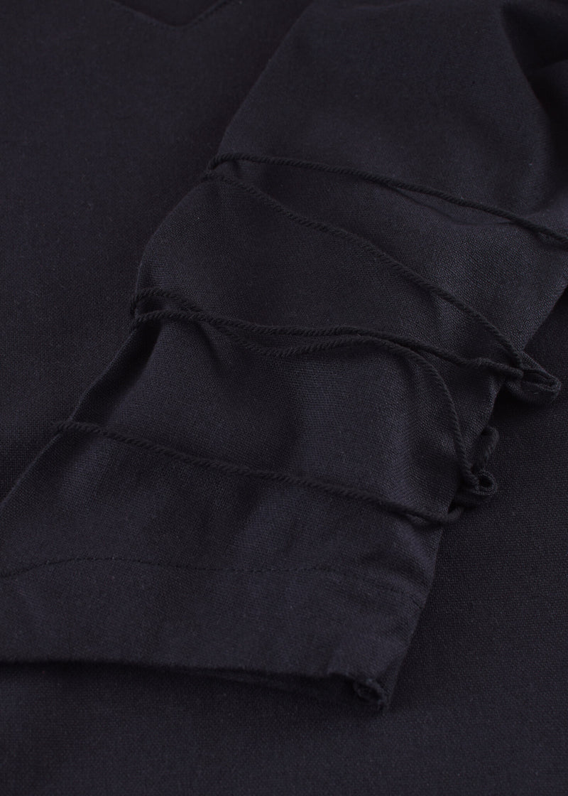 Middeleeuwse blouse Aubrey, zwart