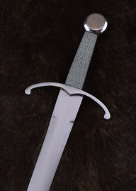 Medieval sword with bent cross-guard, semi-sharp