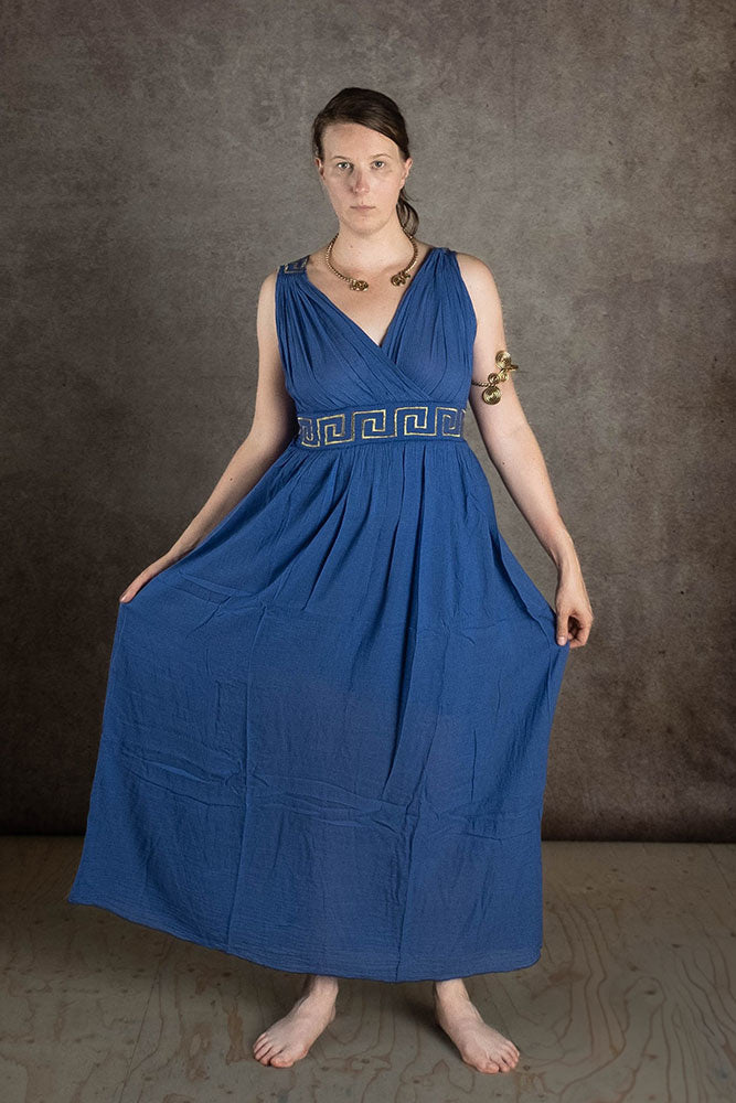 Goddess dress Penelope, blue