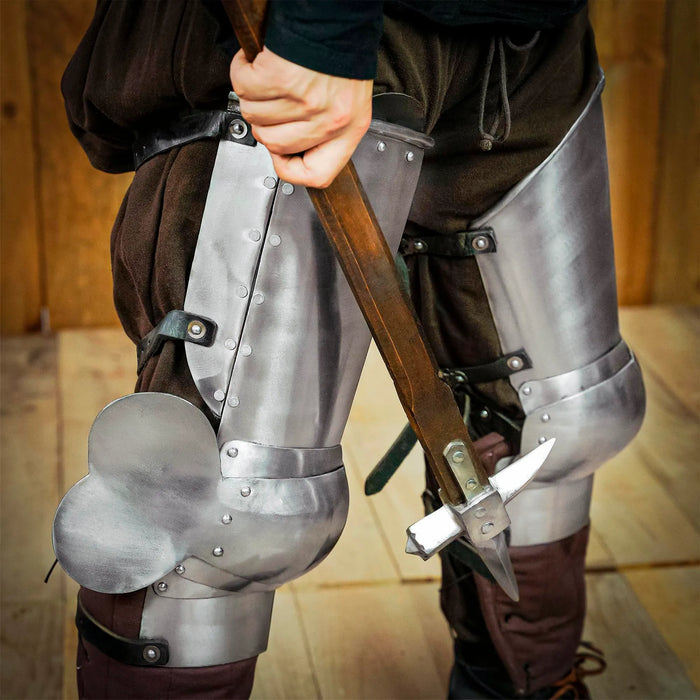Late 14th century leg armour, cuisses, 1.6 mm