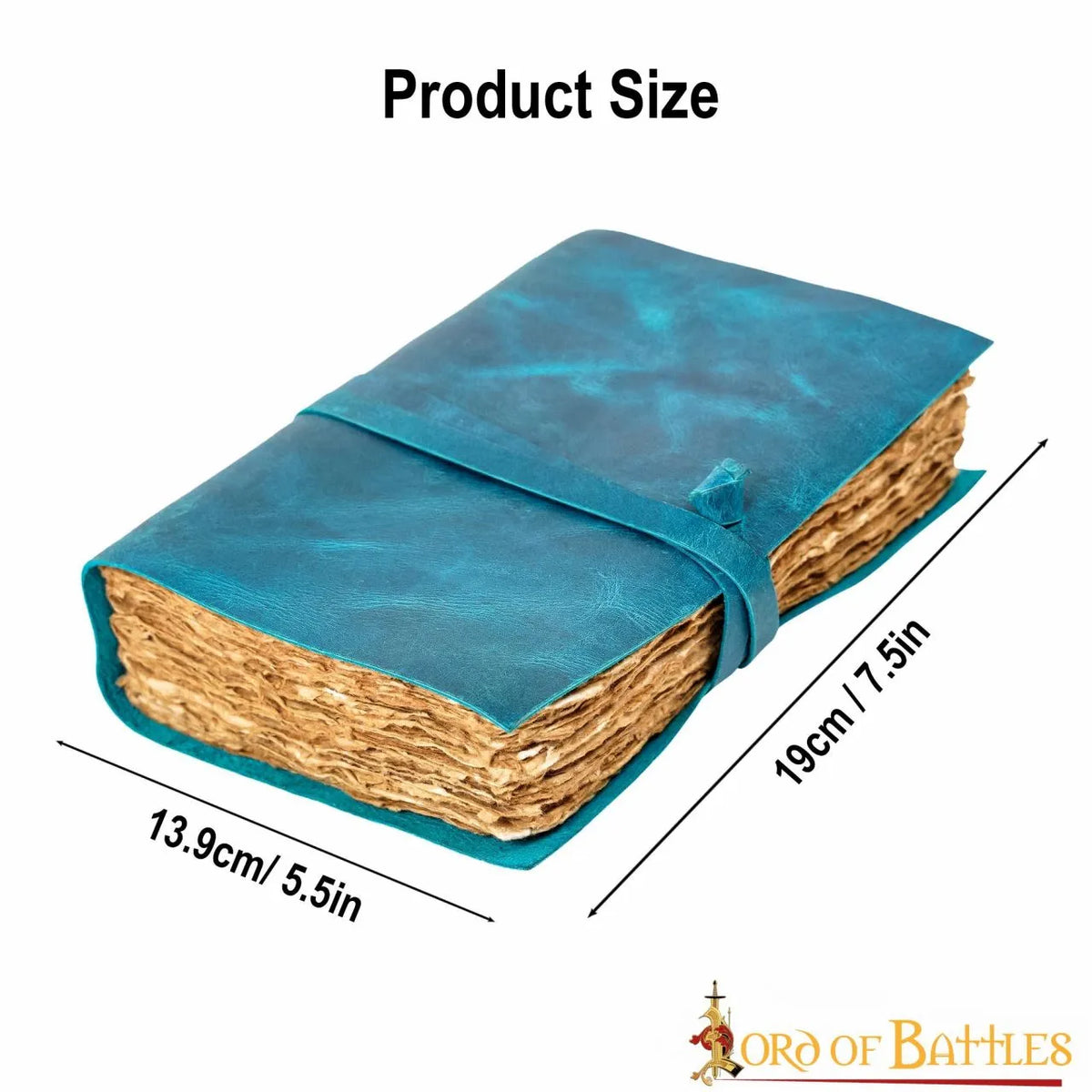 Leather journal fantasy, blue