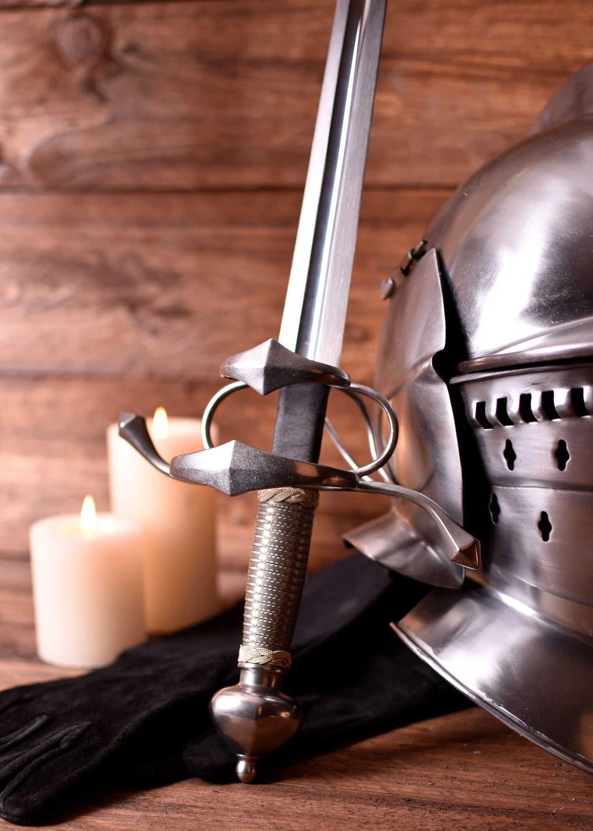 Side Sword with steel wire grip, sharp