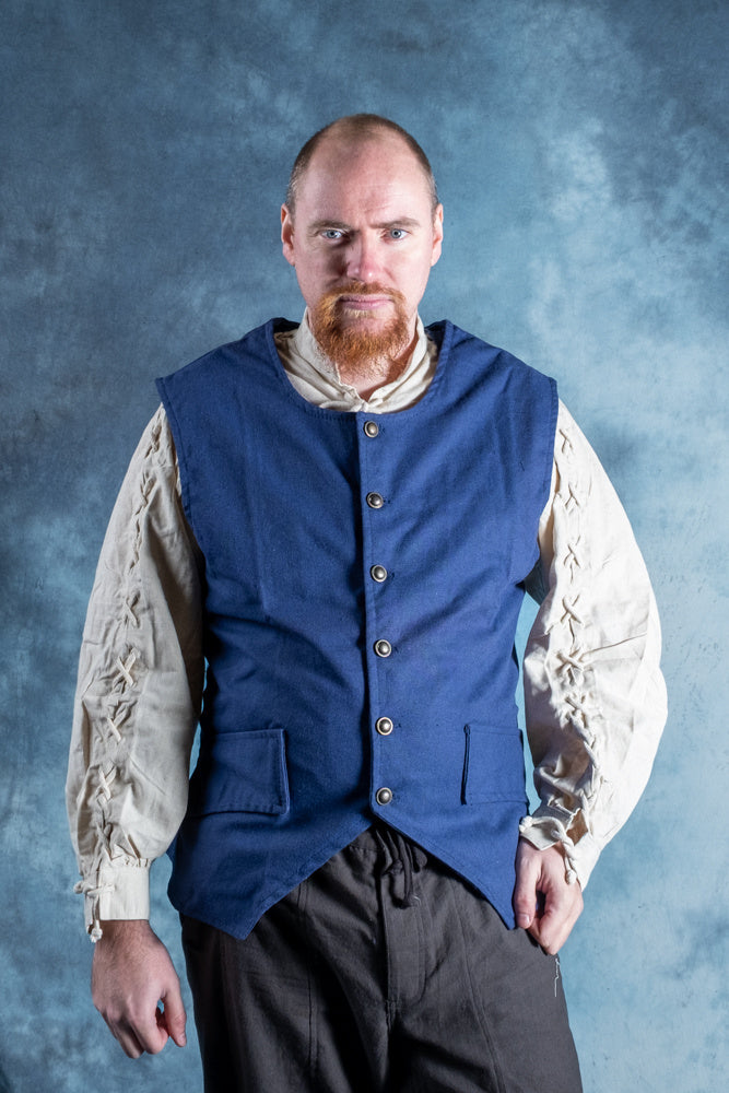 Early waistcoat Fletcher, ca. 1660-1730, blue
