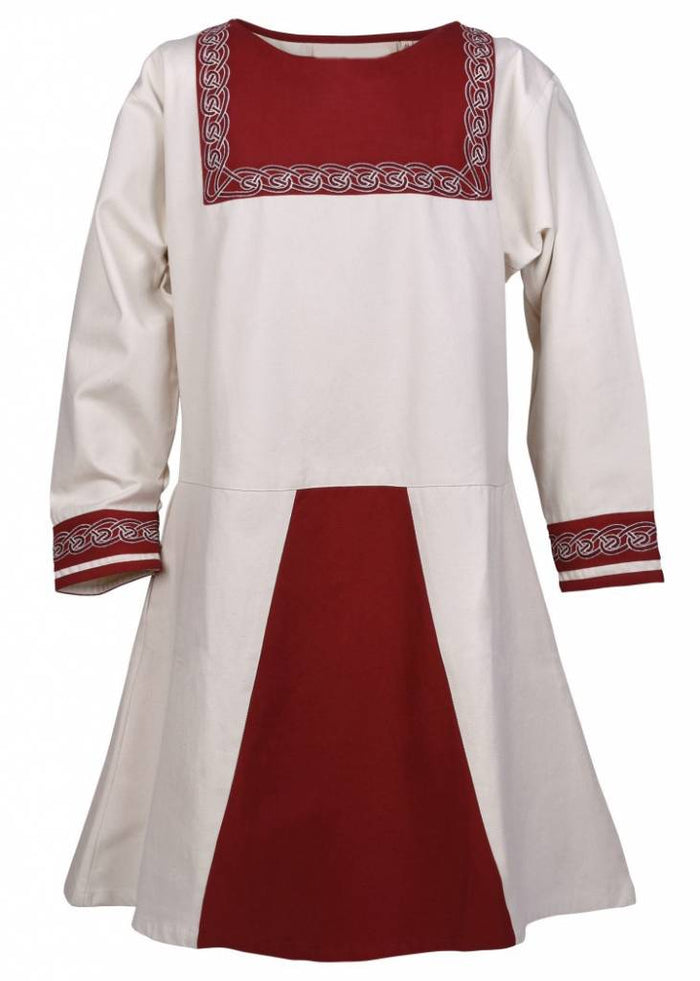 Frankish tunic Childeric, natural-red