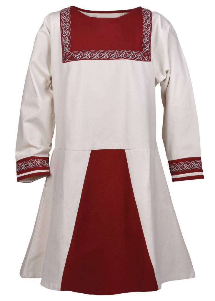 Frankish tunic Childeric, natural-red