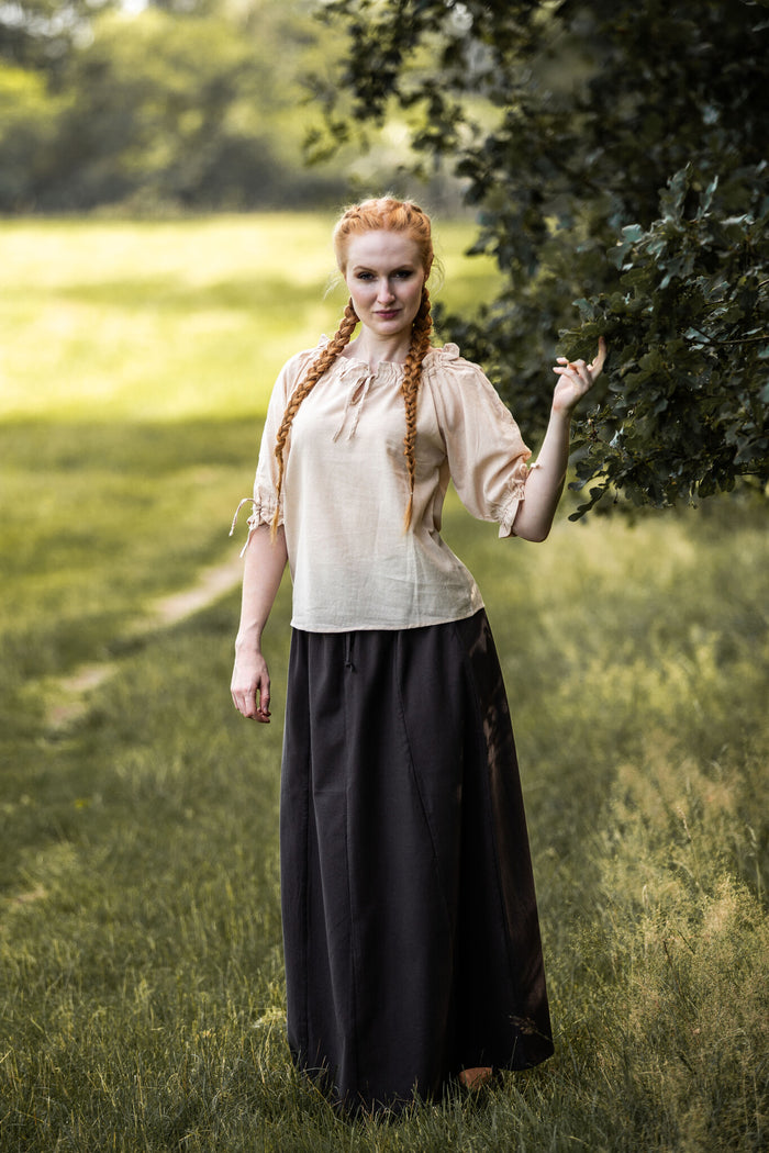 Baroque blouse Rosamund, natural