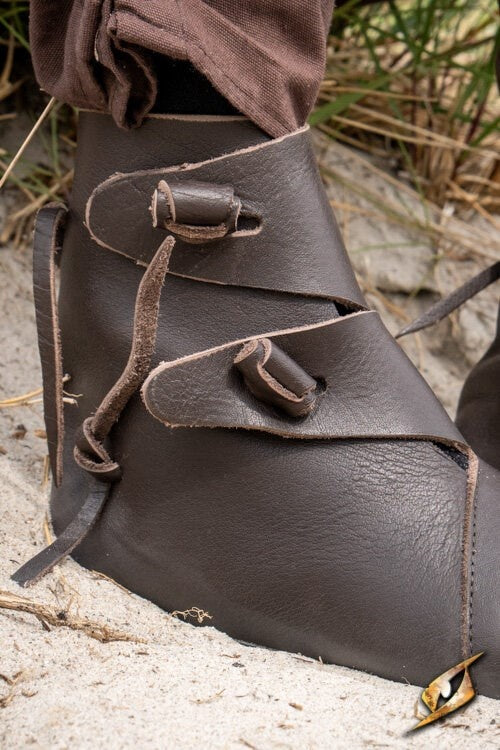 Viking shoes Jorvik with rubber sole, brown