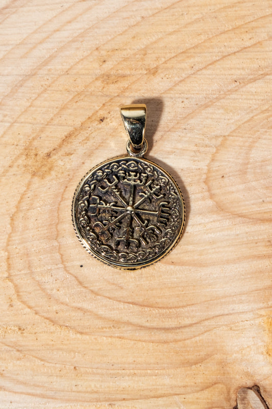 Viking vegvisir-amulet, bronze
