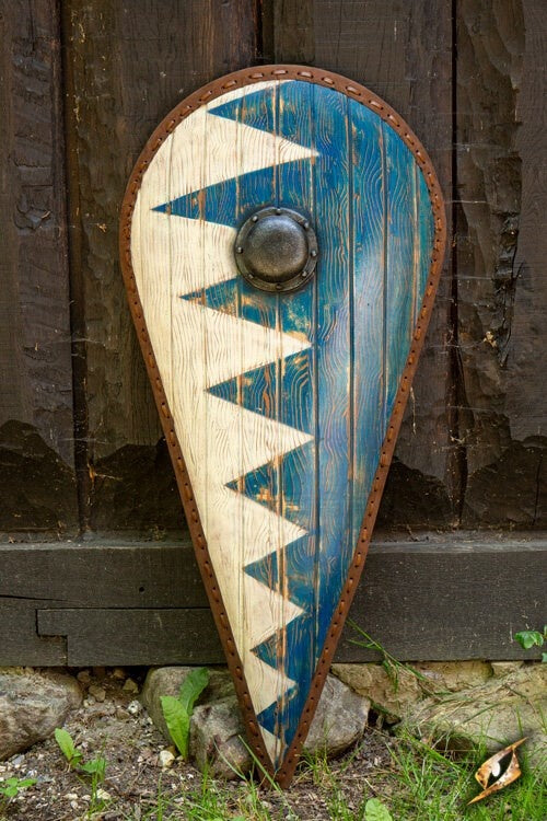 LARP Norman shield blue-white