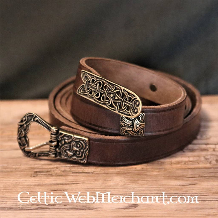 Birka belt deluxe, brown, brass, 165 cm, brown