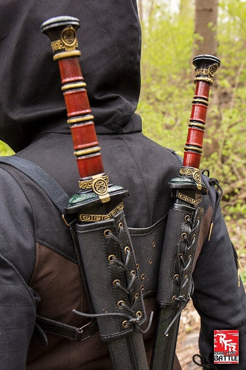 RFB Double LARP Sword Holder, Black