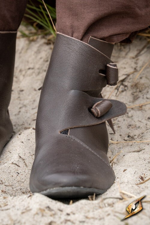 Viking shoes Jorvik with rubber sole, brown