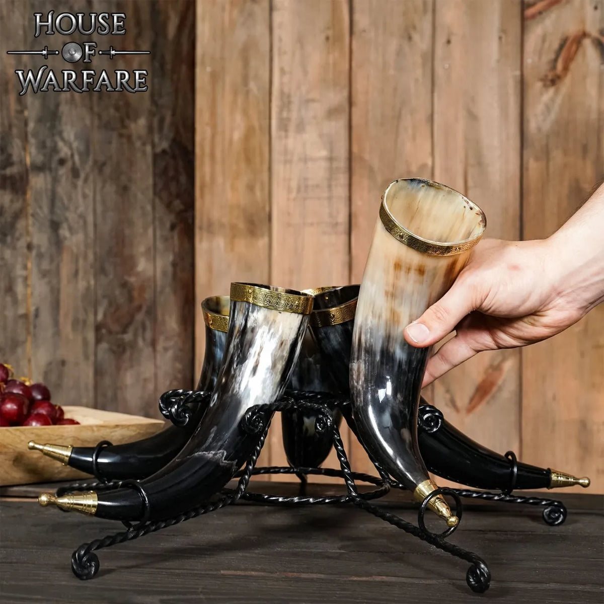 Drinking Horn Stand for Five Drinking Horns