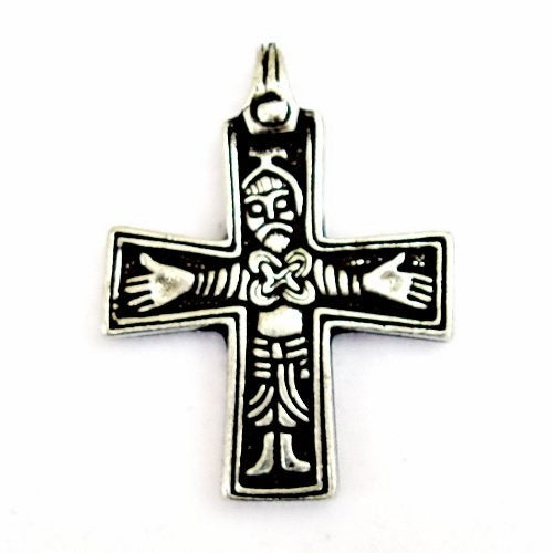 Viking cross amulet Gotland, brass, zamak