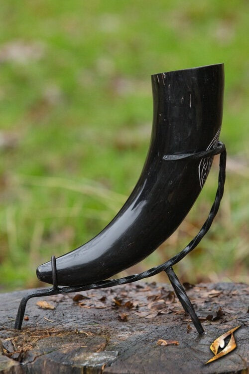 Drinking horn stand hand-forged, 0,3-0,5 liter horns