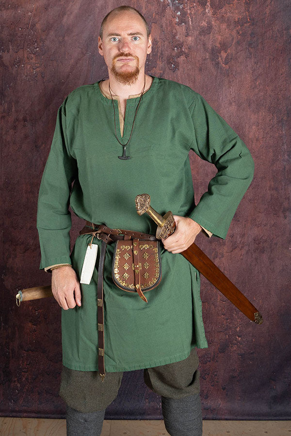 Germanic Thorsberg tunic with authentic zoom, green