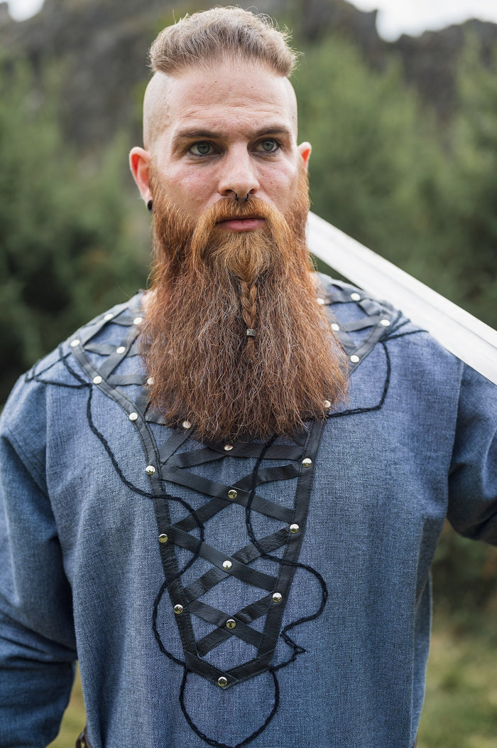 Tunic Viking Jarl Ragnvald, blue-gray
