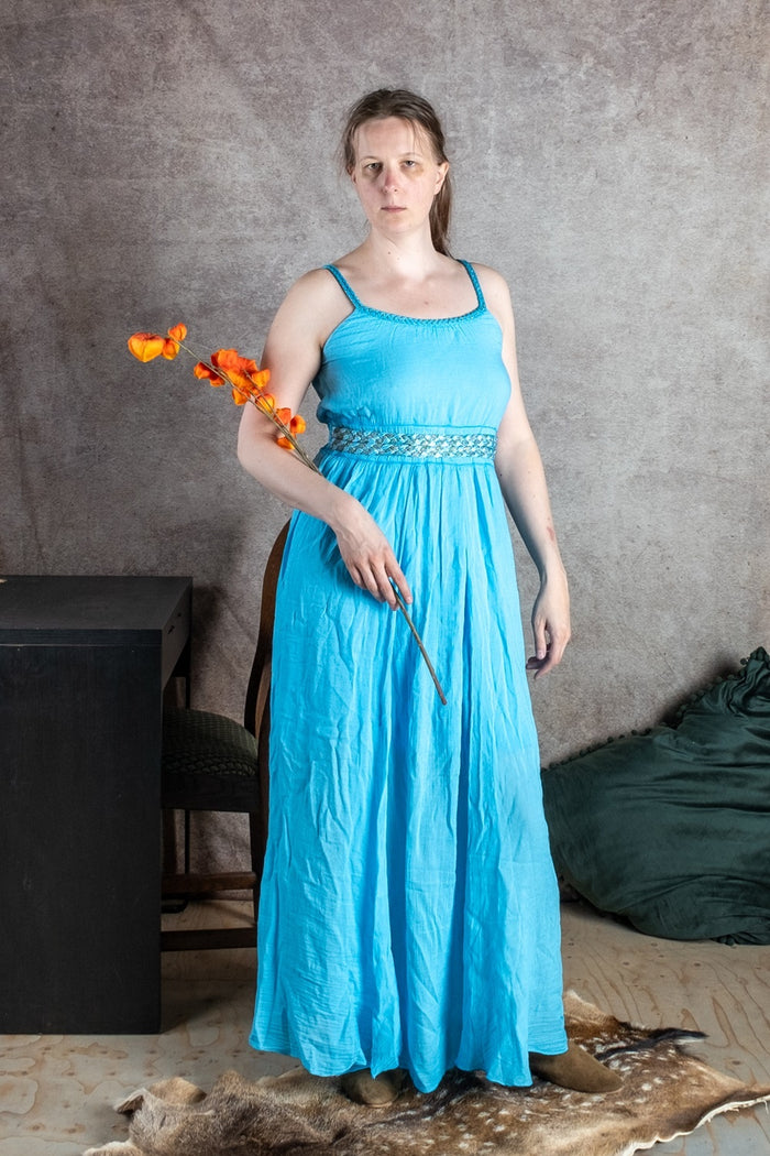 Goddess dress Thetis, turquoise