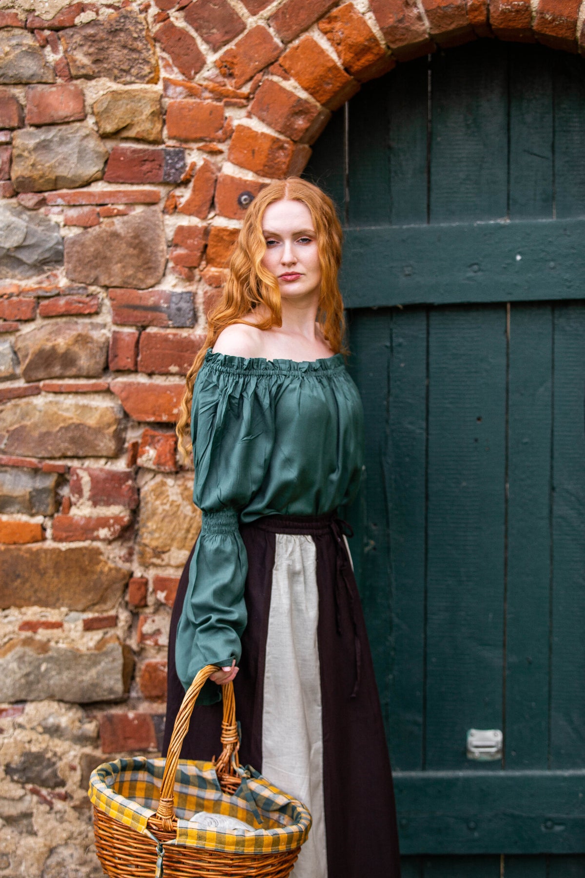 Baroque blouse, green