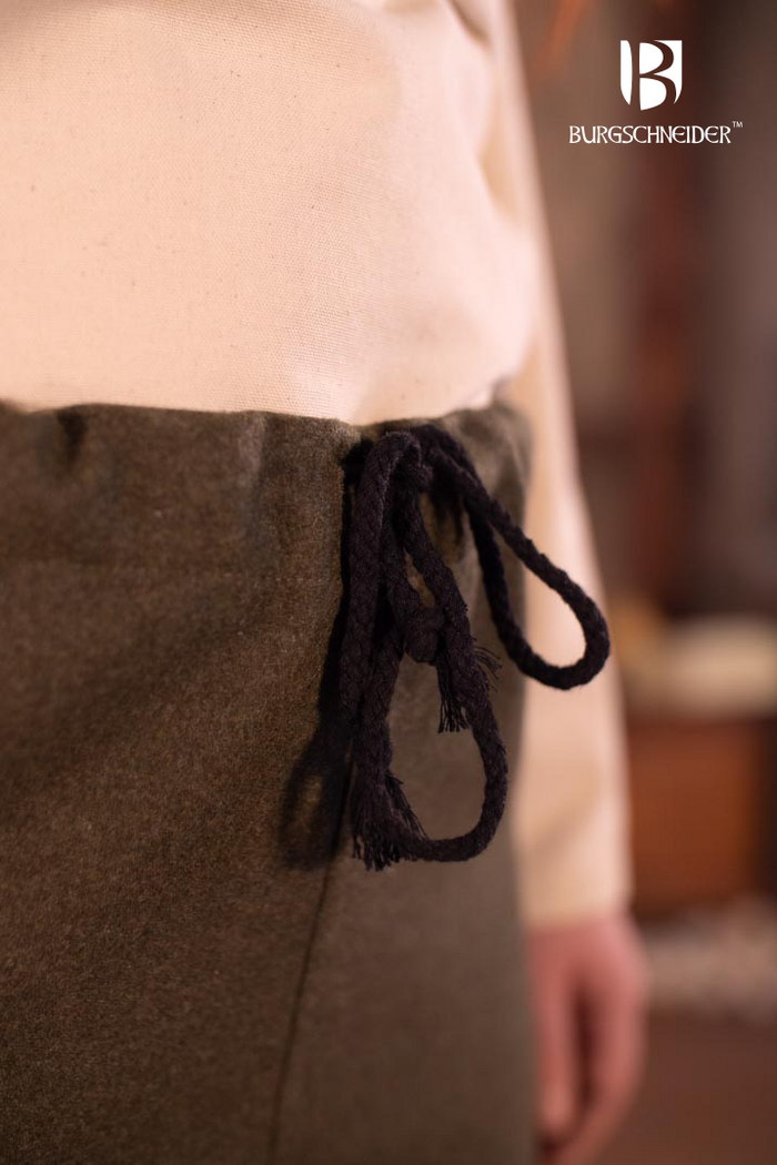 Ladies trousers Skjoldehamm, olive green, wool mix