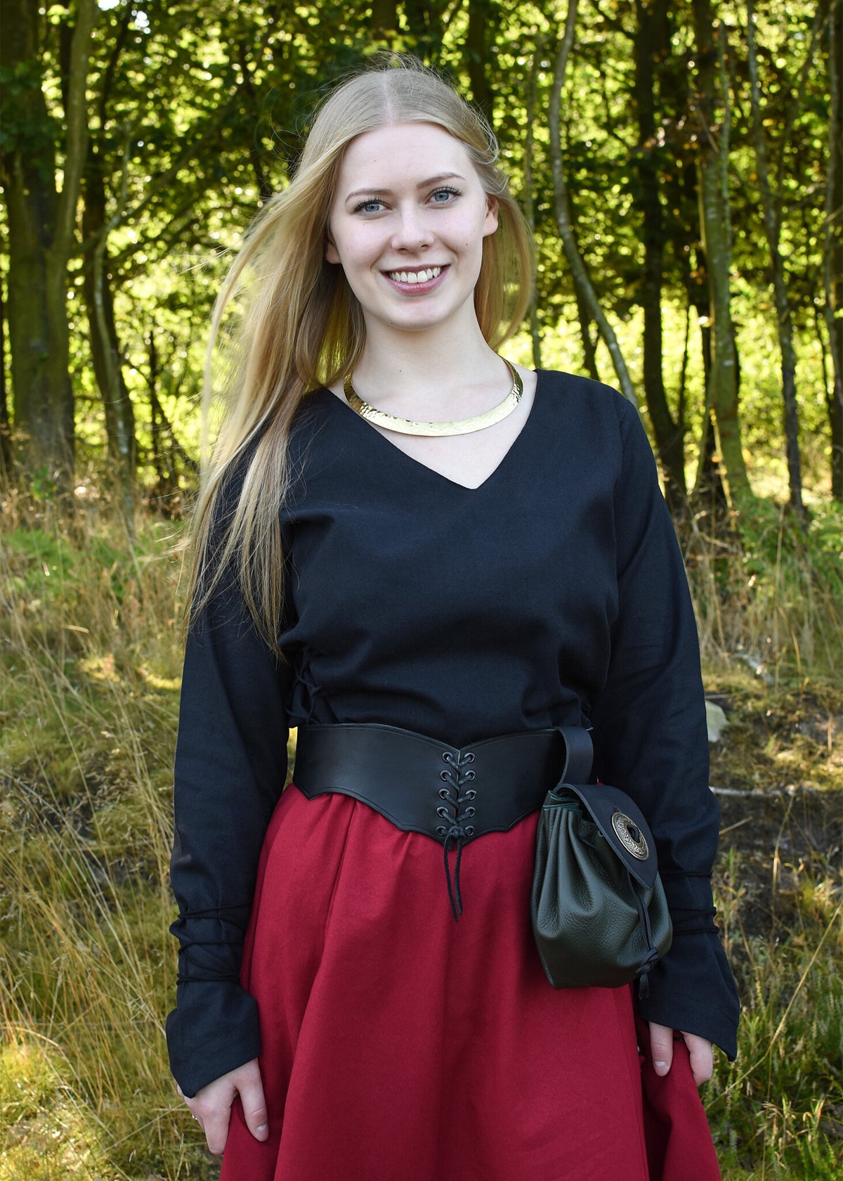Medieval blouse Aubrey, black