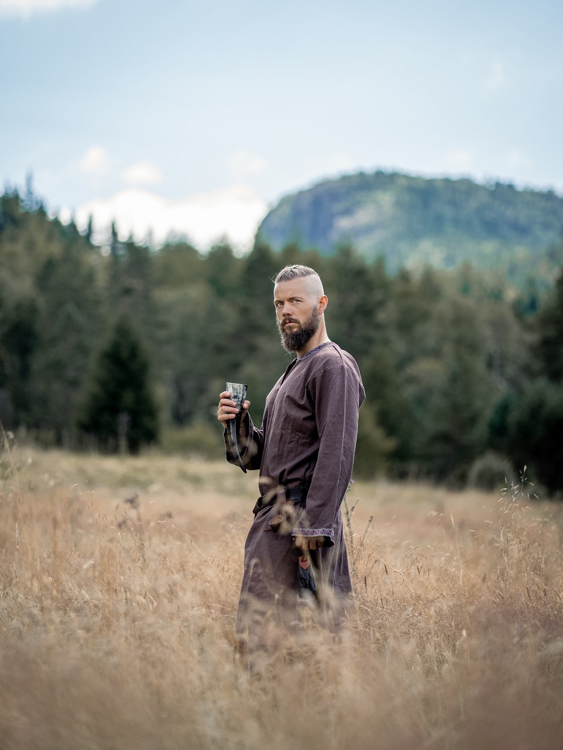Germanic Thorsberg tunic Wulfhard, dark brown