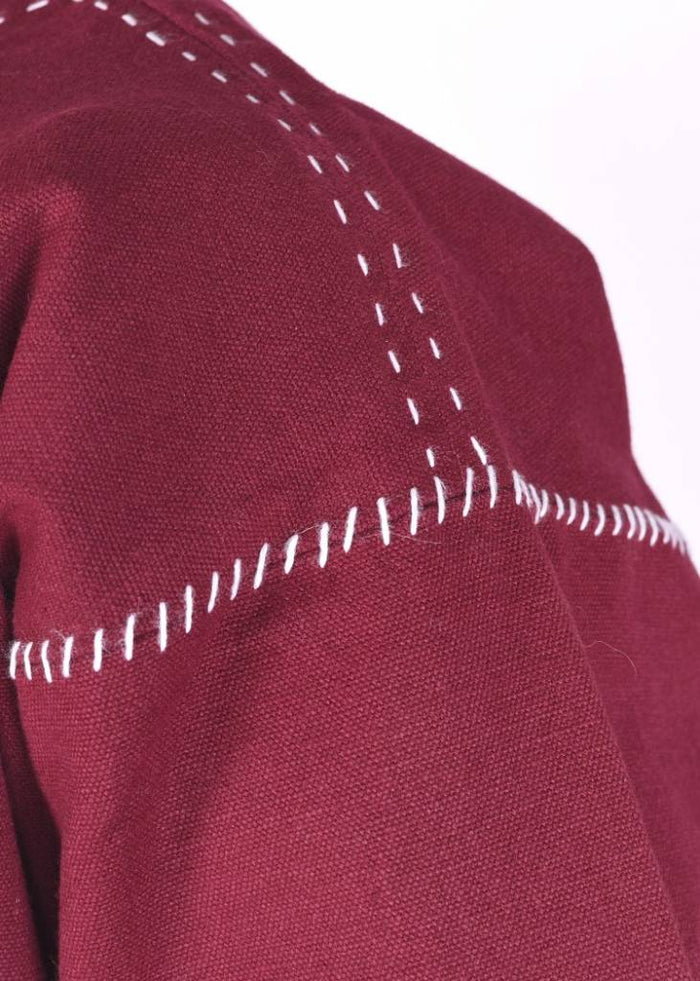 Medieval tunic Kragelund hand-stitched finish, bordeaux red