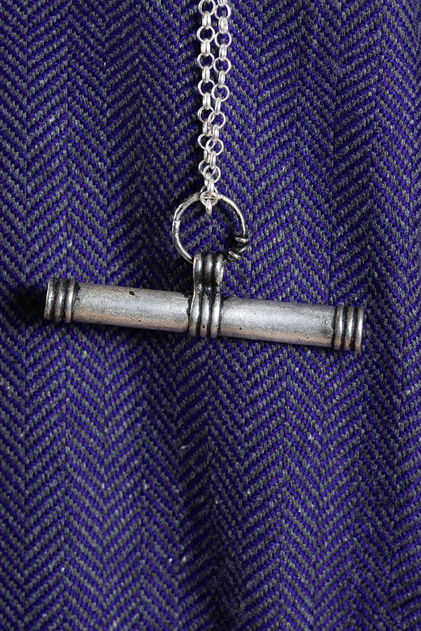Viking needle case, silvered