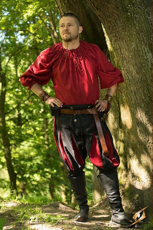 Renaissance shirt Cosimo, red