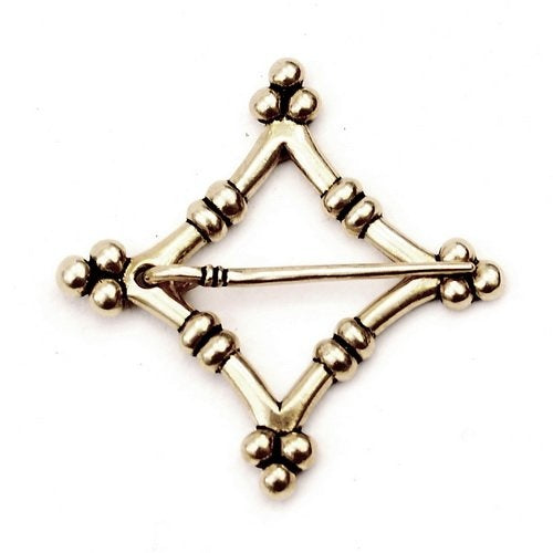 Medieval brooch Bamberg, silvered bronze