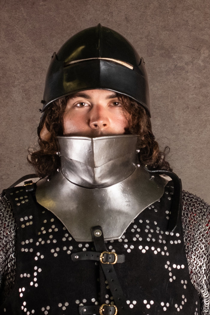15th century sallet, black, 1.6 mm