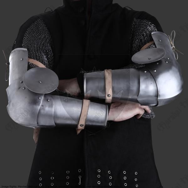 14th century vambraces, arm armour, 1.6 mm