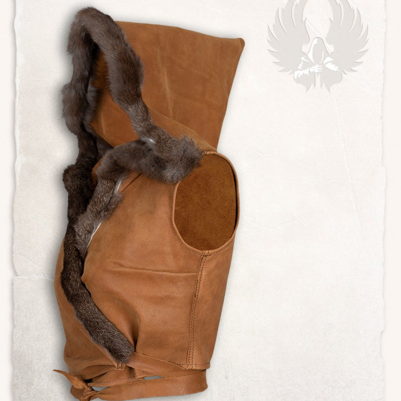 Skórzany top Jetta, brązowy