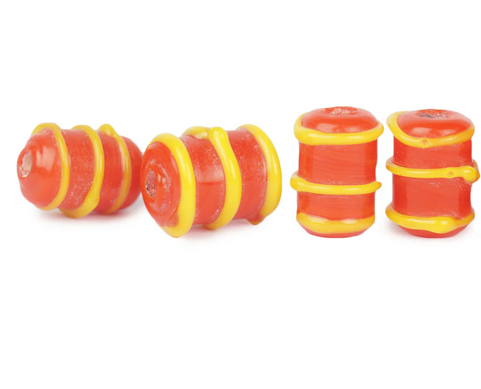 Viking glass beads, Birka, red, 5 pieces