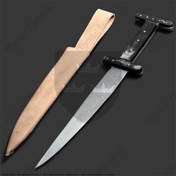 13th-14th century Spanish baselard, semi-sharp