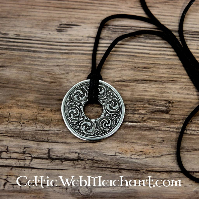 Disc pendant Book of Kells, pewter