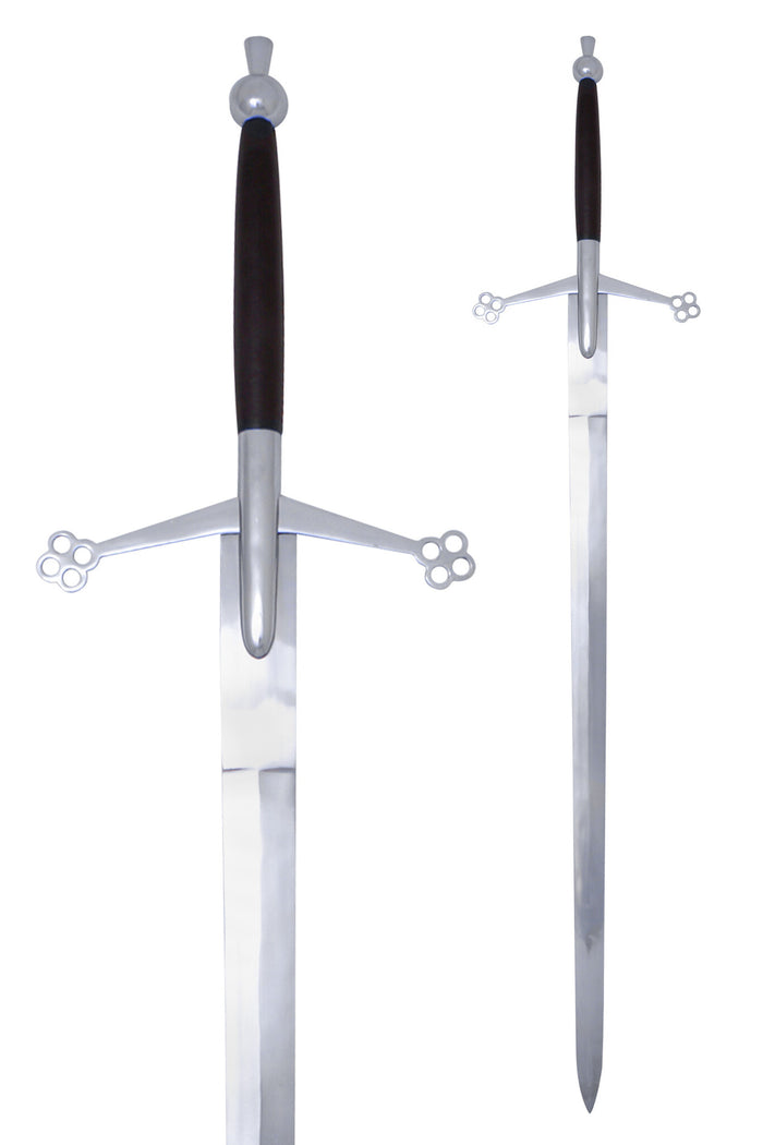 Scottish Claymore with round pommel, semi-sharp